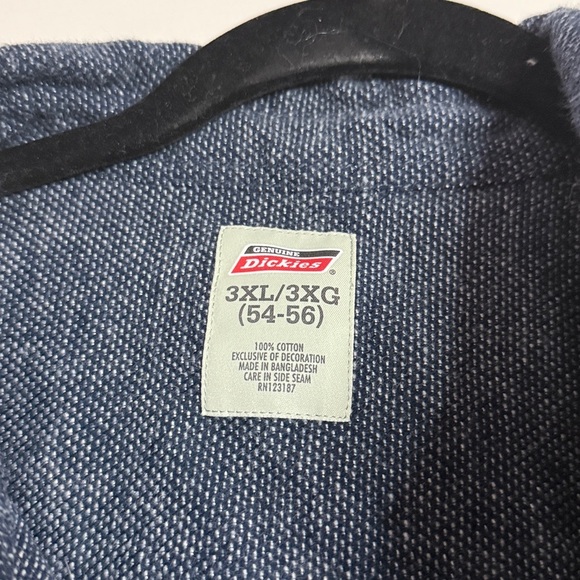 Dickies Navy Textured Heavyweight Shirt size 3x - Picture 4 of 8